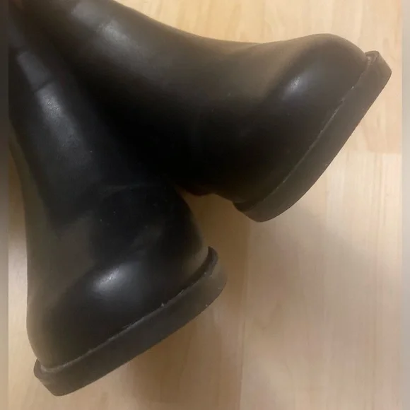 Black Knee-High rain Boots - Picture 10 of 16